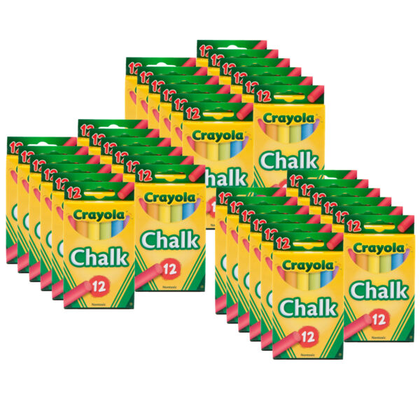 ERSBIN816-36.jpg Multi-Colored Children's Chalk, 12 Per Box, 36 Boxes