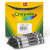 ERSBIN83651-12_1.jpg Bulk Crayons, Regular Size, Black, 12 Per Box, 12 Boxes