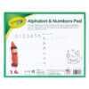 Alphabet & Numbers Pad, Pack of 12