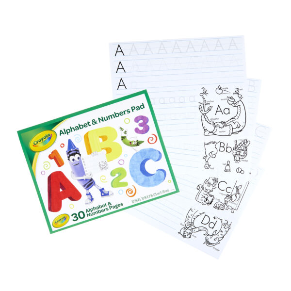 Alphabet & Numbers Pad, Pack of 12