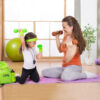 Woman,And,Her,Child,Daughter,Doing,Fitness,Exercises,With,Dumbbells Kids Exercise Set