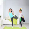 Young,Woman,Doing,Yoga,At,Home Kids Exercise Set