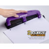 EZ Squeeze 3-Hole Punch, 12 Sheets, Purple