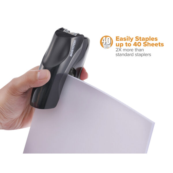 Amazon_B175-ASST Flat Clinch Stapler, 40 Sheets, Black