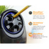 Web Bostitch Antimicrobial QuietSharp Glow Classroom Electric Pencil Sharpener
