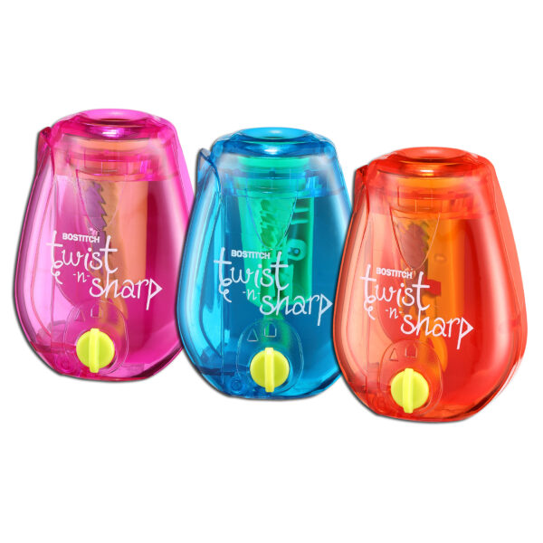 Twist-n-Sharp Kids Pencil Sharpener, Assorted Colors, Pack of 6