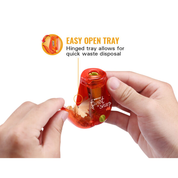 Twist-n-Sharp Kids Pencil Sharpener, Assorted Colors, Pack of 6