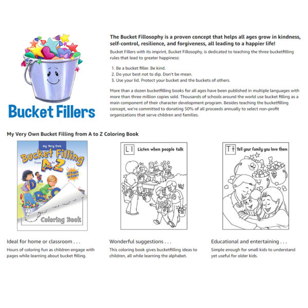 Bucket Filling from A-Z Coloring Book, Pack of 6