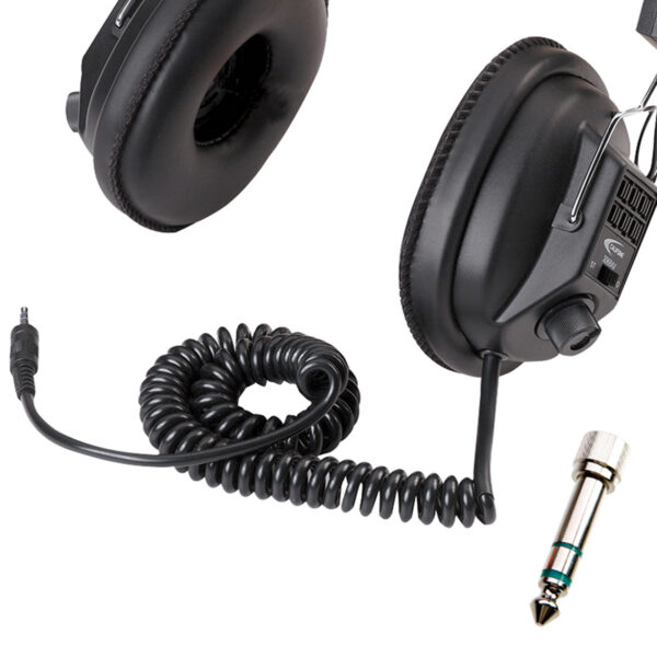 Switchable Stereo-Mono Headphone, with 3.5mm plug and 1-4" adapter
