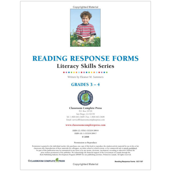Reading Response Forms Gr. 3-4