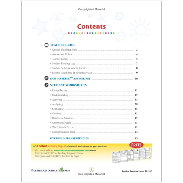Reading Response Forms Gr. 3-4