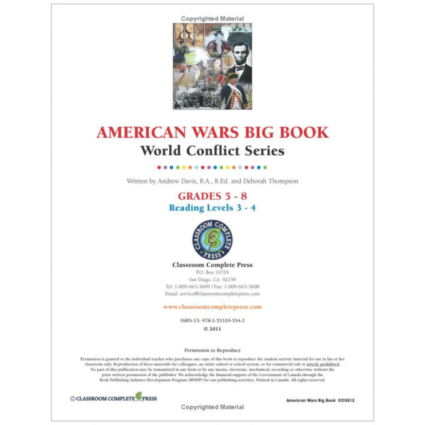 American Wars Big Book World Conflict Series