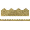 Sparkle + Shine Gold Glitter Scalloped Border, 39 Feet Per Pack, 6 Packs