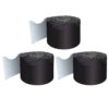 Black Rolled Scalloped Border, 2-1-4 Inch x 65 Feet Per Roll, Pack of 3