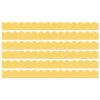 Grow Together Yellow with Painted Dots Scalloped Borders, 39 Feet Per Pack, 6 Packs
