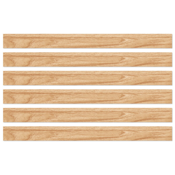 Grow Together Light Wood Grain Straight Borders, 36 Feet Per Pack, 6 Packs