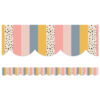 We Belong Stripes Scalloped Borders Per Pack, 39 Feet Per Pack, 6 Packs