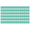 We Belong Speckled Teal Scalloped Borders Per Pack, 39 Feet Per Pack, 6 Packs