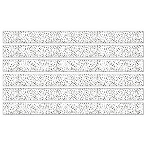 We Belong Black Dots Straight Borders Per Pack, 36 Feet Per Pack, 6 Packs