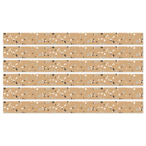 We Belong Speckled Kraft Paper Straight Borders Per Pack, 36 Feet Per Pack, 6 Packs