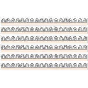 Creatively Inspired Rainbows Straight Borders, 36 Feet Per Pack, 6 Packs