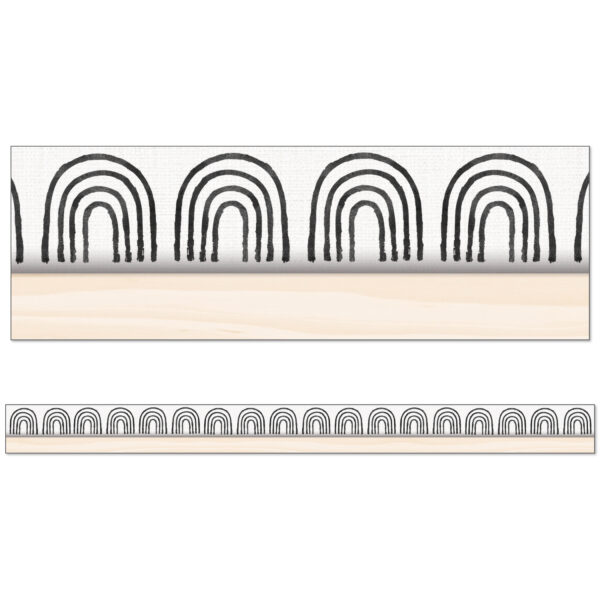 Creatively Inspired Rainbows Straight Borders, 36 Feet Per Pack, 6 Packs