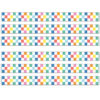 We Stick Together Checkered Rainbow Straight Bulletin Board Borders, 36 Feet Per Pack, 6 Packs