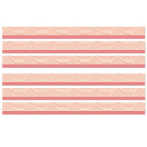 True to You Coral Wave Straight Bulletin Board Borders, 36 Feet Per Pack, 6 Packs