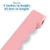 Rolled Scalloped Bulletin Board Border, Dusty Rose, 65 Feet, Pack of 3