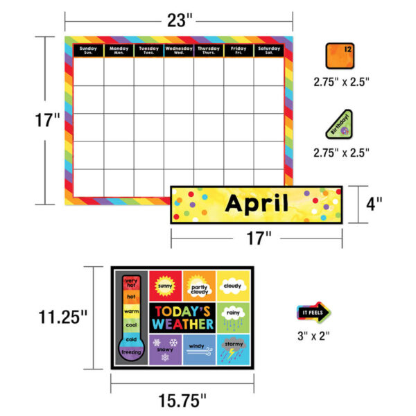 Celebrate Learning Calendar Bulletin Board Set, 2 Sets