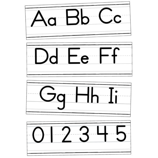 ERSCD-110573.jpg Farmhouse Alphabet Line: Manuscript Bulletin Board Set, 52 Pieces