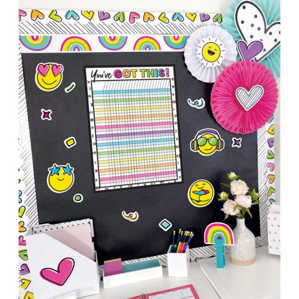 Kind Vibes Incentive Chart, 17" x 22", Pack of 6