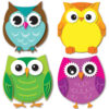 Colorful Owls Mini Cut-Outs, 36 Per Pack, 6 Packs