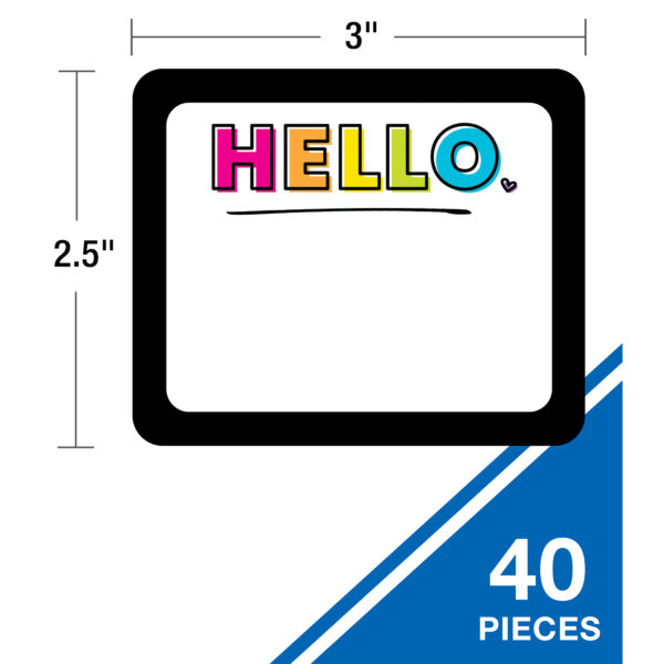 Kind Vibes Name Tags, 40 Per Pack, 6 Packs