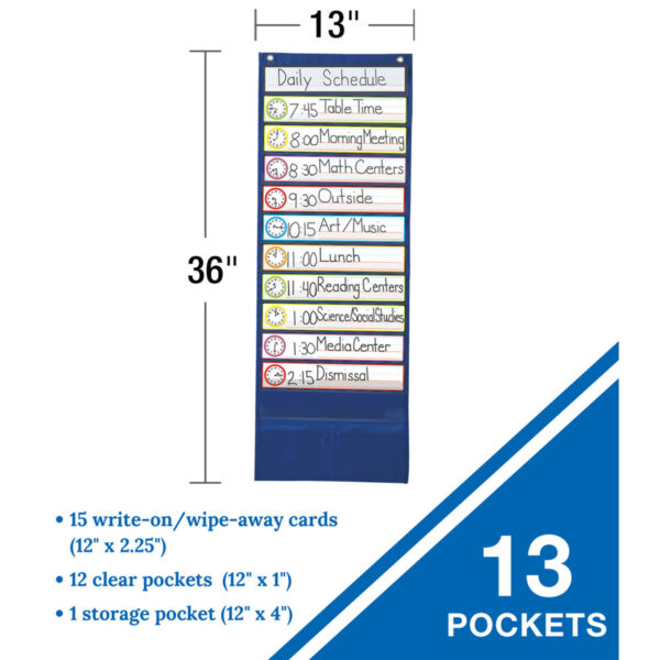 Deluxe Scheduling Pocket Chart