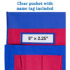 Chairback Buddy Pocket Chart, Blue-Red, Pack of 2