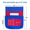 Chairback Buddy Pocket Chart, Blue-Red, Pack of 2