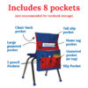 Chairback Buddy Pocket Chart, Blue-Red, Pack of 2