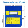 Chairback Buddy Pocket Chart, Blue-Yellow, Pack of 2