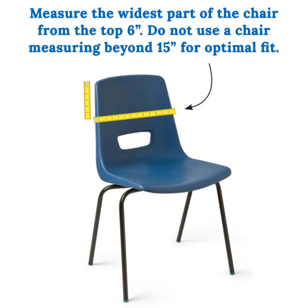 Chairback Buddy Pocket Chart, Blue-Yellow, Pack of 2
