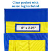 Chairback Buddy Pocket Chart, Blue-Yellow, Pack of 2