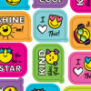 Kind Vibes Smiley Faces Shape Stickers, 72 Per Pack, 12 Packs