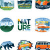Adventure Vinyl Stickers, 100 Per Pack, 3 Packs