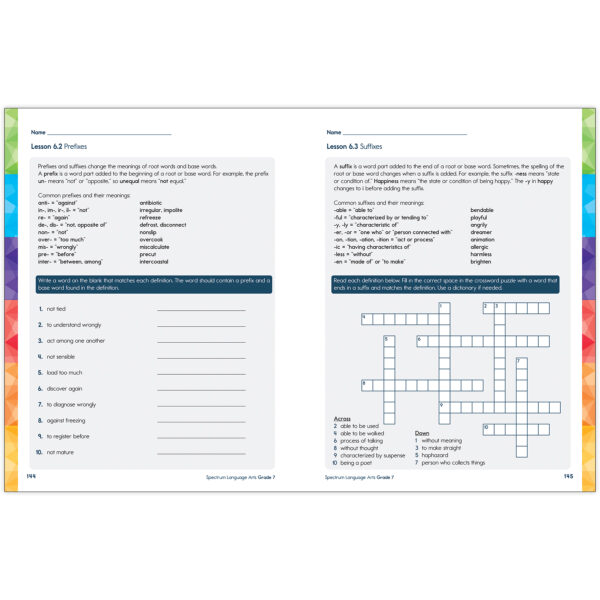 705490 INT K.indd Spectrum Language Arts Workbook, Grade 7