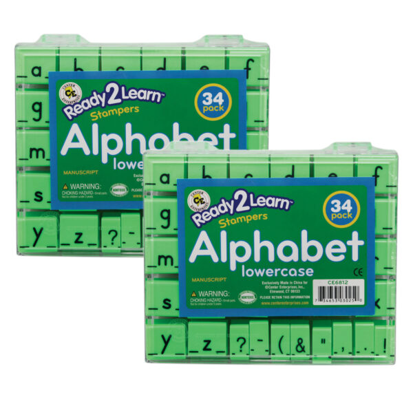 Alphabet Stamps - Lowercase - Small - 34 Per Set - 2 Sets