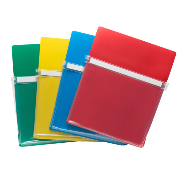 ERSCHL26400.jpg Magnetic Pockets, 9.5"W x 11.75"H, 4 Assorted Colors Per Pack