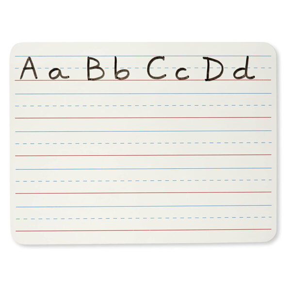 Dry Erase Board, 2-Sided Lined-Plain, 9" x 12", Pack of 6