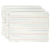 Dry Erase Board, Two Sided Magnetic, Plain-Lined, Pack of 3