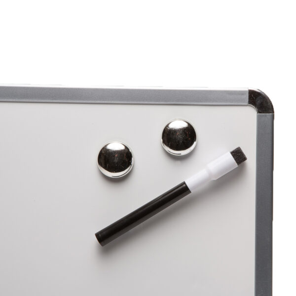 ERSCHL35314-3_2.jpg Framed Magnetic Dry Erase Board with Marker & Magnets, Silver Frame, 11" x 14", Pack of 3