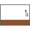 ERSCHL35415_1.jpg Magnetic Dry Erase Board with Cork Board, 17" x 23", w-Eraser-Marker and 2 Magnets, Gray Frame, 1 Each